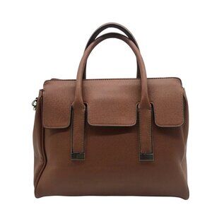 Christian Siriano Brown Faux Leather Convertible Satchel